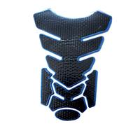 Cubre depósito moto Almohadilla de tanque Universal de fibra de carbono para motocicleta, Protector de Tankpad, pegatina de carreras, 1 ud.(C Blue)