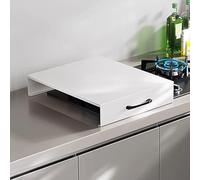 Cubre Encimera Gas, Protector Cocina Gas con Patas Antideslizantes, para Cocinas de Gas, Utensilios de Cocina Hechos a Mano(White,14x18in/35x45cm)