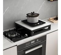 Cubre Encimera Gass, Tapa Encimera Gas de Losas de Roca, Cubre Encimera con Soporte de Acero al Carbono, Expande el Espacio de La Cocina, Fácil de Limpiar(GRAY-B,40x50cm/16x20in)