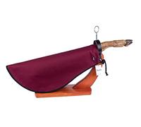 Cubre Jamón color Granate con Vivo Negro al rededor, con forma redondeada. Protector para Jamón o Paletilla. (cubre-j-Gran_Ng)