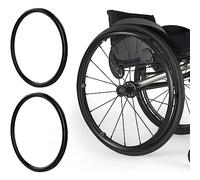 Cubre llanta empuje silla de ruedas Empuñaduras de empuje for silla de ruedas antideslizantes de 24 pulgadas, 1 par de fundas de silicona for empujar la silla de ruedas, fundas for empuñaduras de rued