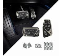 Cubre Pedales para Auto para VW TIGUAN 3 2023 2024 2025, Antideslizantes Sin Taladrar 2 Piezas para Automático Plástico Reforzado Plateado,Grey