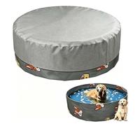 Cubre Piscina Redonda Fabricado en Tejido Oxford Impermeable 210D Adecuado para Cubiertas Redondas de jacuzzis y spas,Gray-96 * 12inches（245 * 30cm）