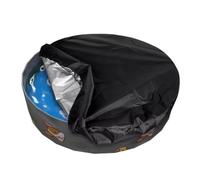 Cubre Piscina Redonda Fabricado en Tejido Oxford Impermeable 210D para Piscina Redonda,Black-63 * 12inches（162 * 30cm）