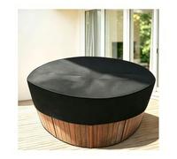 Cubre Piscina Redonda Plegable,al Agua y al Polvo,con Cordón Piscina Plegable Apta para Gatos, Perros, Mascotas Y Niños,Black-144 * 12inches（366 * 30cm）