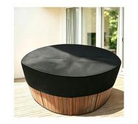 Cubre Piscina Redonda Resistente a los Rayos UV, al Polvo y al Viento, con cordón Ajustable Piscina Plegable Apta para Gatos, Perros, Mascotas Y Niños,Black-63 * 12inches（162 * 30cm）