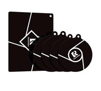 Cubre placa de inducción antideslizante, alfombrilla de protección de placa de cocción de silicona, cubierta para cocinas y cubierta para inducción antiarañazos (5, negro, 5 unidades. | 2 x 20 cm & 2