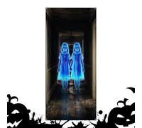 Cubre Puerta Halloween Telón de Fondo Decorativo Espeluznante 89 x 180 cm
