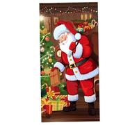 Cubre Puertas de Navidad, Santa Claus dibujos animados Imprimir Cubre Puertas Navidad Decoraciones para Puertas Delanteras xmas Puerta Banner para Feliz Navidad, Decoración Año Nuevo, Estilo 2