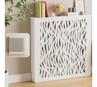Cubre Radiador Blanca, Cubreradiador para El Hogar, Cubierta Radiador para Sala de Estar y Dormitorio, Diseño con Orificio de Ventilación, Conexión a Presión(100*90*20cm/39.4*35.4*7.9in)