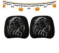 Cubre Reposacabezas Coche Mangas Elásticas de Miedo Reposacabezas | 2 Piezas Protector Apoyacabezas Coche Halloween Para Monovolumen RV Tractor Remolque Camión Automóvil Vehículo Familiar