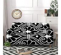 Cubre Sofa 4 Plazas Blanca Retro Elasticidad Moderna Fundas De Sofa Ajustables con Reposabrazos,Duradero,Confort Suavidad,Protección para Perros Y Mascotas,Adecuado para Sala De Estar