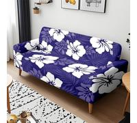 Cubre Sofa 4 Plazas Flor Blanca Elasticidad Moderna Fundas De Sofa Ajustables con Reposabrazos,Duradero,Confort Suavidad,Protección para Perros Y Mascotas,Adecuado para Sala De Estar