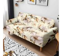 Cubre Sofa 4 Plazas Flor Gris Elasticidad Moderna Fundas De Sofa Ajustables con Reposabrazos,Duradero,Confort Suavidad,Protección para Perros Y Mascotas,Adecuado para Sala De Estar