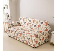 Cubre Sofa 4 Plazas Flor Roja Azul Elasticidad Moderna Fundas De Sofa Ajustables con Reposabrazos,Duradero,Confort Suavidad,Protección para Perros Y Mascotas,Adecuado para Sala De Estar