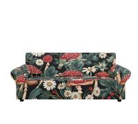 Cubre Sofas Hojas De Setas Rojas Funda Sofa Ajustables Fundas Sofas Elastica Spandex Lavables Protector Sofa Cover Anti Gatos Funda Sofá Universal Espesas Fundas Sofá Modernas Couch Cover 4 Plazas