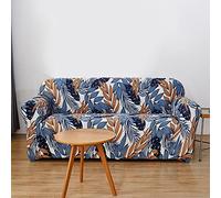 Cubre Sofas Hojas Naranja Azul Fundas De Sofa Anti Gatos Elasticas Ajustables Cubresofa Spandex Lavables Couch Cover Modernas Sofa Cover Universal Espesas Funda Sofá 2 Plazas
