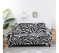Cubre Sofas Rayas De Cebra Negra Fundas De Sofa Anti Gatos Elasticas Ajustables Cubresofa Spandex Lavables Couch Cover Modernas Sofa Cover Universal Espesas Funda Sofá 4 Plazas
