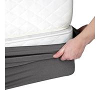 Cubre Somier para Cama, Falda de Cama Elástica de 4 Lados, Fácil de Instalar(Gris Oscuro,Twin)