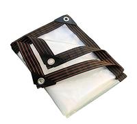 Cubre Tendederos Exterior Lluvia Perforado de Esquinas Reforzado Impermeable y Resistente al Frío, con Perforaciones, Se Puede Personalizar (Color : Transparent, Size : 1.5X2m)