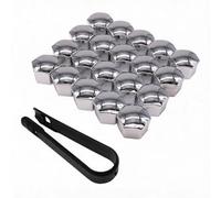 Cubre Tornillos Rueda para Dacia Sandero III Hatchback 2021 2022 2023 2024-, Tapa de Tuerca Cubiertas Hexagonales Neumáticos Llantas Tapones Pernos Coche Protector,A Silver-19mm