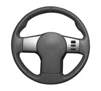 Cubre Volante Antideslizante Funda para Volante Coche Cuero Perforado Antideslizante para Nissan para Pathfinder III para Frontier para Navara para Xterra 2005-2015(White Thread)