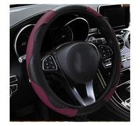 Cubre Volante Coche Para Hyundai I10 Fibra Carbono PU Cuero Protector Volante Coche Accesorios Car Steering Wheel Cover(Claret)