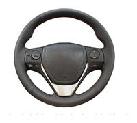 Cubre Volante Coche para Toyota para E'Z para RAV4 para Corolla Cubierta Protectora Volante Trenzada Cuero Negro(BeigeA)