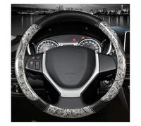 Cubre Volante Cubierta para Volante Coche Grano Madera Caoba para Suzuki para Swift 2011-2016 para Vitara 2015-2019(Gris)