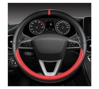 Cubre Volante Funda Cuero Microfibra Volante Coche para Seat para Tarraco para Arona para Ateca para Ibiza para Toledo para MII para Leon para Arosa para ST para FR Funda para Volante (Color : Red O