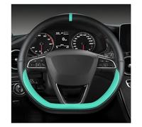 Cubre Volante Funda Cuero Microfibra Volante Coche Para Seat Para Tarraco Para Arona Para Ateca Para Ibiza Para Toledo Para Mii Para Leon Para Arosa Para ST Para FR Funda Para Volante ( Color : GREEN