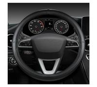 Cubre Volante Funda Cuero Microfibra Volante Coche Para Seat Para Tarraco Para Arona Para Ateca Para Ibiza Para Toledo Para Mii Para Leon Para Arosa Para ST Para FR Funda Para Volante ( Color : BLACK