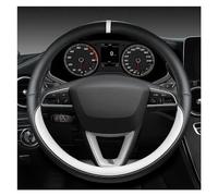 Cubre Volante Funda Cuero Microfibra Volante Coche Para Seat Para Tarraco Para Arona Para Ateca Para Ibiza Para Toledo Para Mii Para Leon Para Arosa Para ST Para FR Funda Para Volante ( Color : WHITE