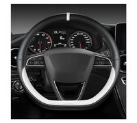 Cubre Volante Funda Cuero Microfibra Volante Coche para Seat para Tarraco para Arona para Ateca para Ibiza para Toledo para MII para Leon para Arosa para ST para FR Funda para Volante (Color : White