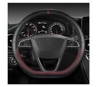 Cubre Volante Funda Cuero Microfibra Volante Coche para Seat para Tarraco para Arona para Ateca para Ibiza para Toledo para MII para Leon para Arosa para ST para FR Funda para Volante (Color : Wine R