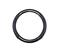 Cubre Volante Funda Funda para Volante de Coche de tamaño M de 37-38 cm 14,5"-15" Resistente al Desgaste de Fibra de Carbono Protectora para Volante(Black Without Holes)