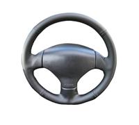 Cubre Volante Funda para Volante Coche Piel Sintética Transpirable para Peugeot 206 206 SW 1998 1999 2000 2001 2002 2003 2004 2005 Coches Decoracion Cubierta(Red Thread)