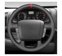 Cubre Volante Funda Volante Cubierta Volante para Citroen para Jumper para Relé Negro Imitación Cuero DIY Cubierta Trenzada para Volante De Coche(Black Thread)