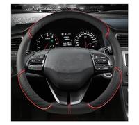 Cubre Volante para Hyundai para I40 para I30 para I20 para I10 para Ix35 para Ix25 Cubierta De Volante Accesorio para Automóvil Funda Volante Coche (Color : Red D Shape)