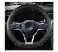 Cubre Volante para Nissan para X-Trail para Qashqai para Rogue para Deporte para Rogue 2017 2018 2019 2020 2021 Protector para Volante de Coche Tipo D Cubre Volante Coche(Coffee)