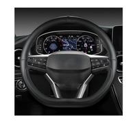 Cubre Volante para Seat para Ateca para FR 2017 2020 para Leon ST 2020 para Arona FR 2017 2021 para Ibiza FR 2018 2021 Protector para Volante Coche En Forma D Cubre Volante Coche(Black)