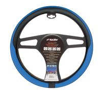 Cubre Volante Tidy Blue Ecopiel Perforada Negra Azul Volantes Diámetro 37-39