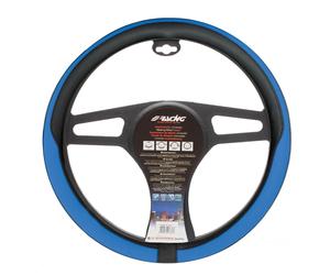 Cubre Volante Tidy Blue Ecopiel Perforada Negra Azul Volantes Diámetro 37-39