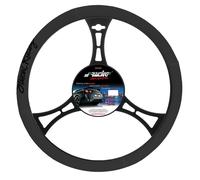 Cubre Volante Universal Barato Diámetro 37-39cm En Algodón Negro Simoni Racing