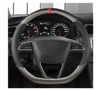 Cubre volante y coche para Seat Leon 5F Mk3 2013-2021 Protector de Fibra de Carbono Funda Volante Coche (Grey O Shape)
