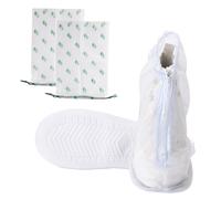 Cubre Zapatos Impermeable Antideslizante, Protector Calzado Lluvia Reutilizable, Cubrezapatos Impermeable con Cremallera, Cubre Zapatos Lluvia Blanco para Lluvia Nieve Caminos Fangosos