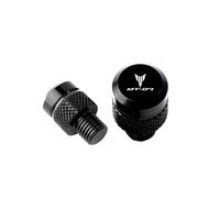 Cubreagujero Base Espejo Aleación Aluminio Para MT07 2017 2018 2019 2020 Motocicleta M10*1,25 Tornillos De Aluminio Pernos Tapones Para Orificios Espejos Tapa(Black)
