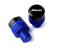 Cubreagujero Base Espejo Aleación Aluminio Para XMAX300 XMAX250 XMAX400 NMAX 155 125 Motocicleta CNC Espejos Tapones Para Orificios Tornillos Tapas Cubierta Para De(Blue)