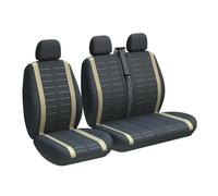 Cubreasientos Para Master Para Trafic Universal 2+1 Van Se Adapta A Mayoría Los Accesorios Protectores De Asientos De Automóvil Fundas De Asiento Automóvil Protectores Asientos(3-Seater BEIGE)