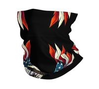 Cubrebocas con estampado de bandera de águila americana, bufanda para clima frío, bufanda a prueba de viento, calentador de cuello de invierno para hombres y mujeres